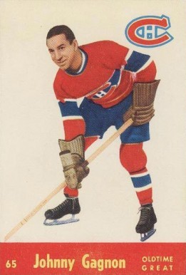 1955 Parkhurst Quaker Oats Johnny Gagnon #65 Hockey Card