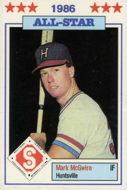 1986 Donn Jennings Southern League All-Stars Mark McGwire #3 Baseball Card
