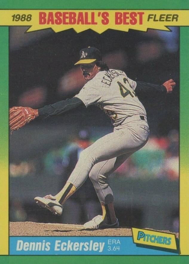 1988 Fleer Baseball's Best Dennis Eckersley #13 Baseball Card
