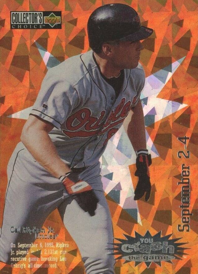 1996 Collector's Choice Crash the Game Cal Ripken Jr. #CG4 Baseball Card