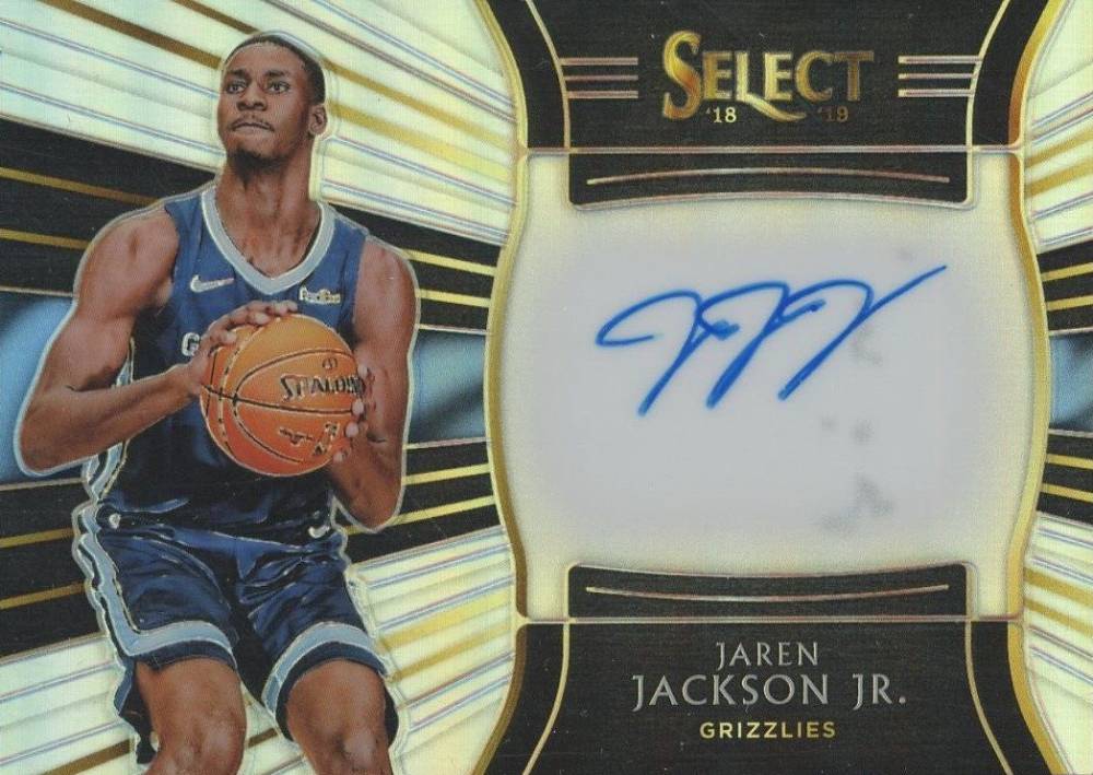 2018 Panini Select Rookie Signatures Jaren Jackson Jr. #JJJ Basketball Card