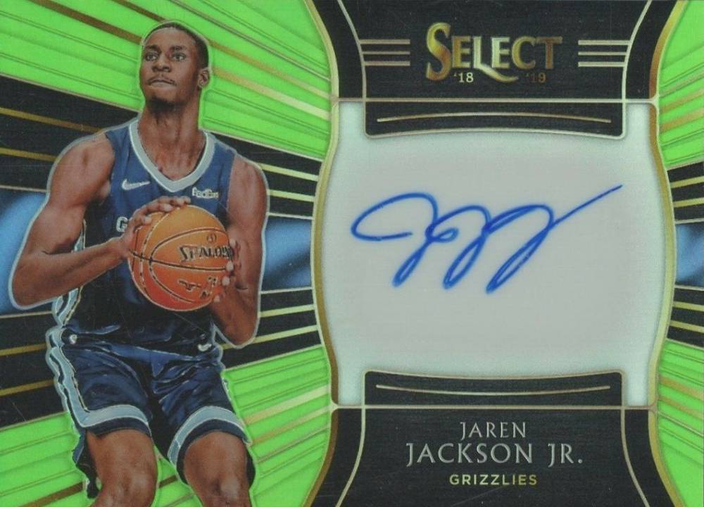 2018 Panini Select Rookie Signatures Jaren Jackson Jr. #JJJ Basketball Card
