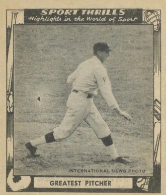 1948 Swell Sport Thrills Greatest Pitcher #4 Baseball Card