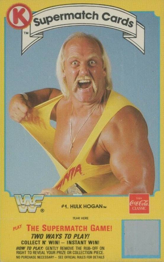 1987 Circle K/Coca-Cola Supermatch Cards Hulk Hogan #1 Other Sports Card