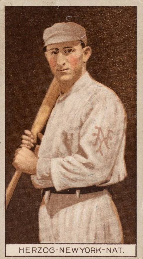 1912 Brown Backgrounds Broadleaf HERZOG-NEWYORK-NAT. #79 Baseball Card