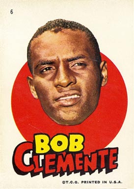 1967 Topps Pirates Stickers Bob Clemente #6 Baseball Card