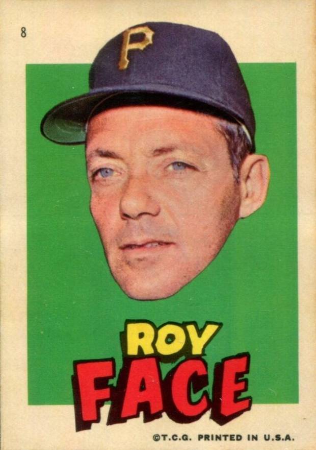 1967 Topps Pirates Stickers Roy Face #8 Baseball Card