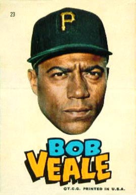 1967 Topps Pirates Stickers Bob Veale #23 Baseball Card