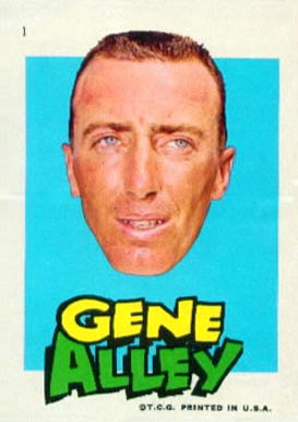 1967 Topps Pirates Stickers Gene Alley #1 Baseball Card