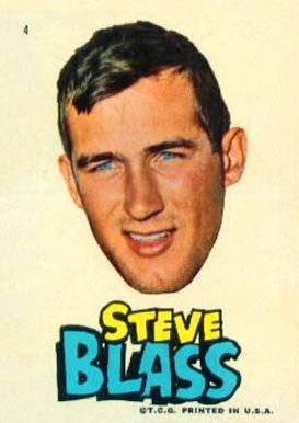 1967 Topps Pirates Stickers Steve Blass #4 Baseball Card