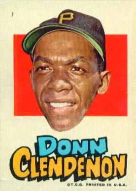 1967 Topps Pirates Stickers Donn Clendenon #7 Baseball Card