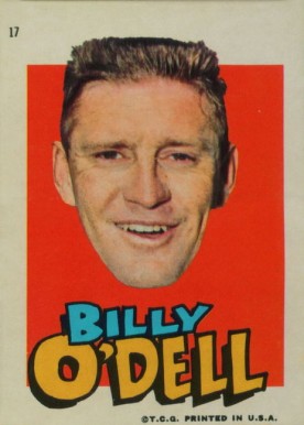 1967 Topps Pirates Stickers Billy O'Dell #17 Baseball Card