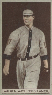 1912 Brown Backgrounds Common back Walker-Washington-Amer. # Baseball Card