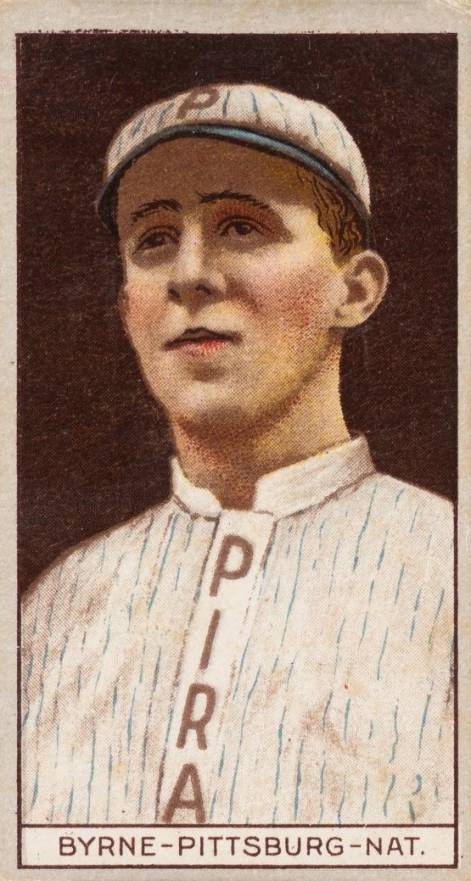 1912 Brown Backgrounds Common back BYRNE-PITTSBURG-NAT. # Baseball Card