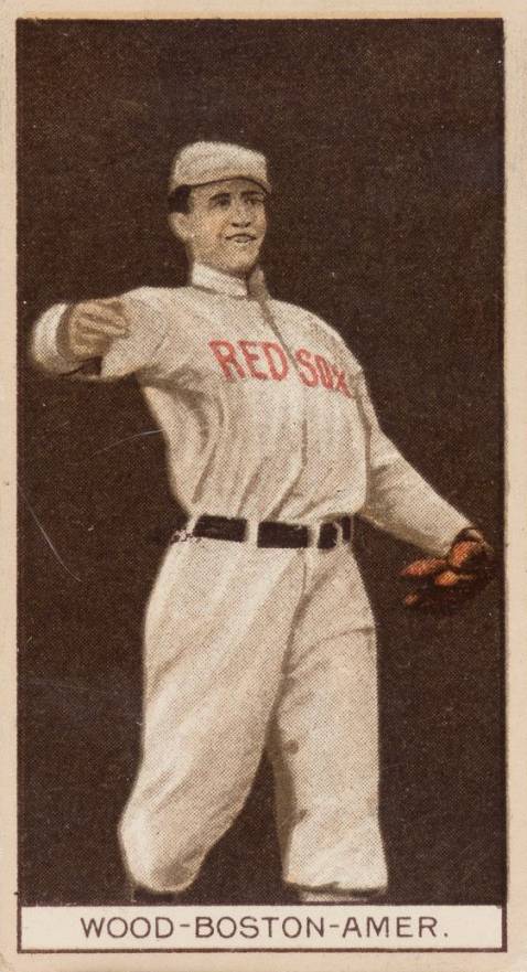 1912 Brown Backgrounds Common back Joe Wood # Baseball Card
