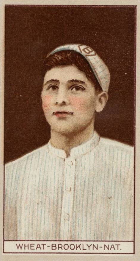 1912 Brown Backgrounds Common back Zach Wheat # Baseball Card