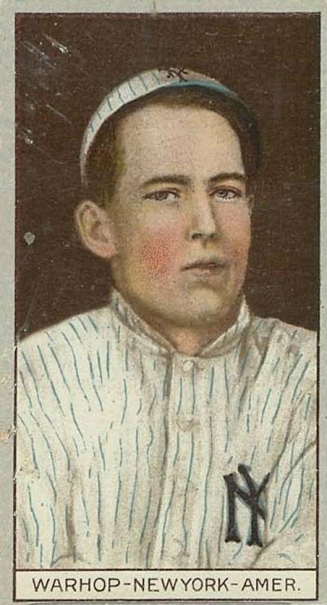 1912 Brown Backgrounds Common back Jack Warhop # Baseball Card