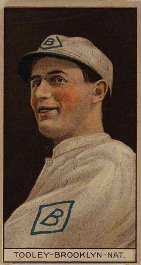 1912 Brown Backgrounds Common back Bert Tooley # Baseball Card