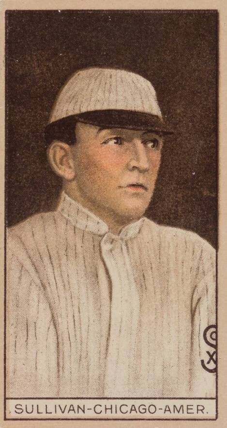 1912 Brown Backgrounds Common back William Sullivan # Baseball Card