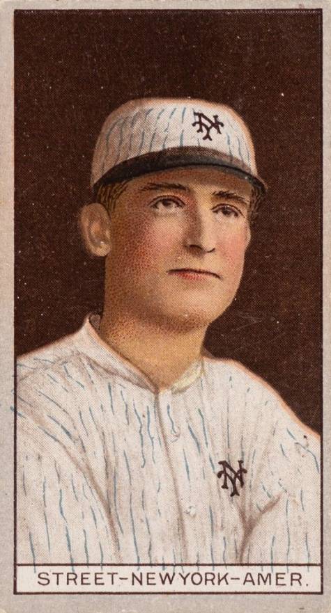 1912 Brown Backgrounds Common back STREET-NEW YORK-AMER. # Baseball Card