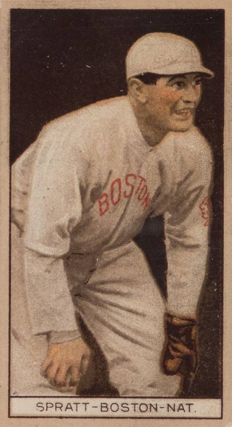1912 Brown Backgrounds Common back Harry Lee Spratt # Baseball Card