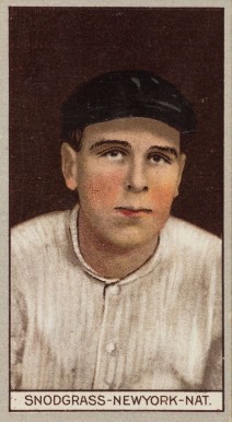1912 Brown Backgrounds Common back Fred Snodgrass # Baseball Card