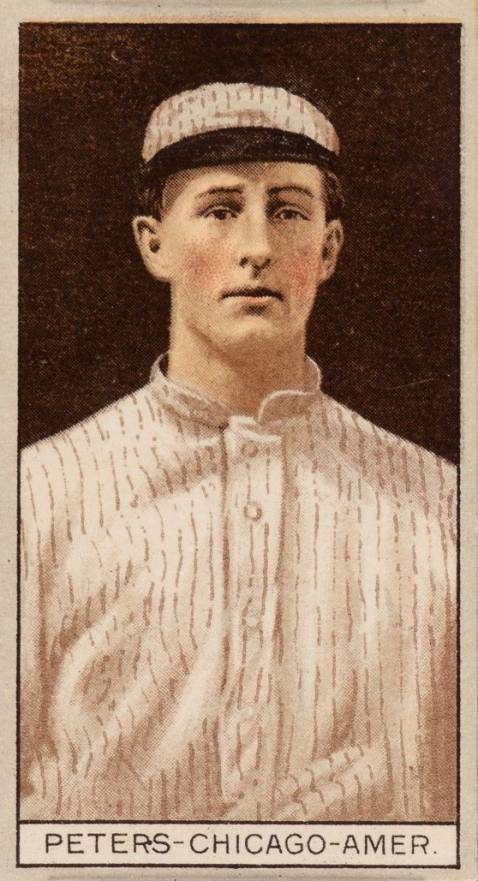 1912 Brown Backgrounds Common back O.C. Peters # Baseball Card