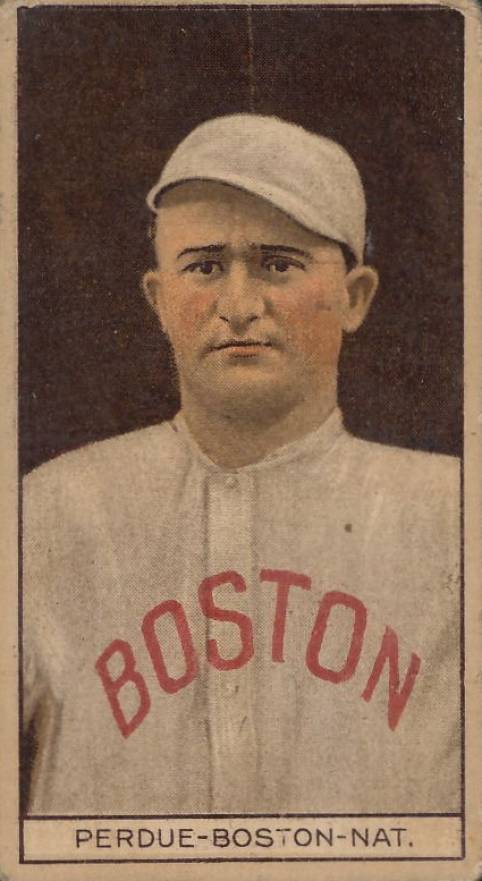 1912 Brown Backgrounds Common back Herbert Perdue # Baseball Card