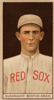 1912 Brown Backgrounds Common back Leslie Nunamaker # Baseball Card