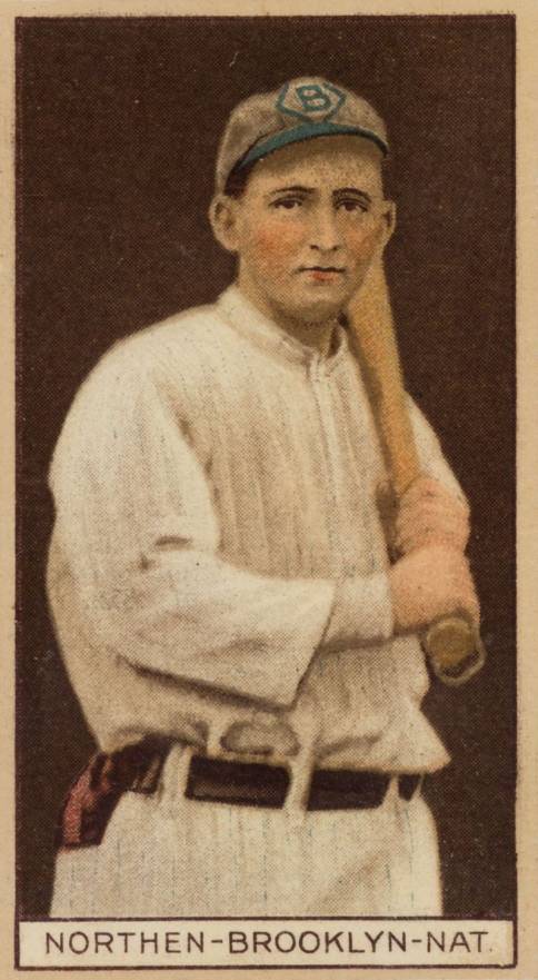 1912 Brown Backgrounds Common back Hub Northen # Baseball Card