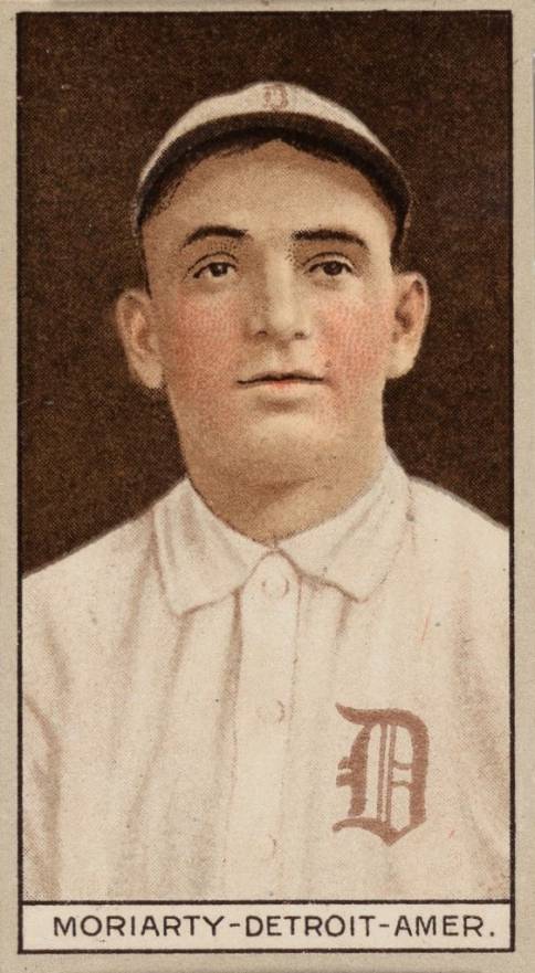 1912 Brown Backgrounds Common back George Moriarty # Baseball Card