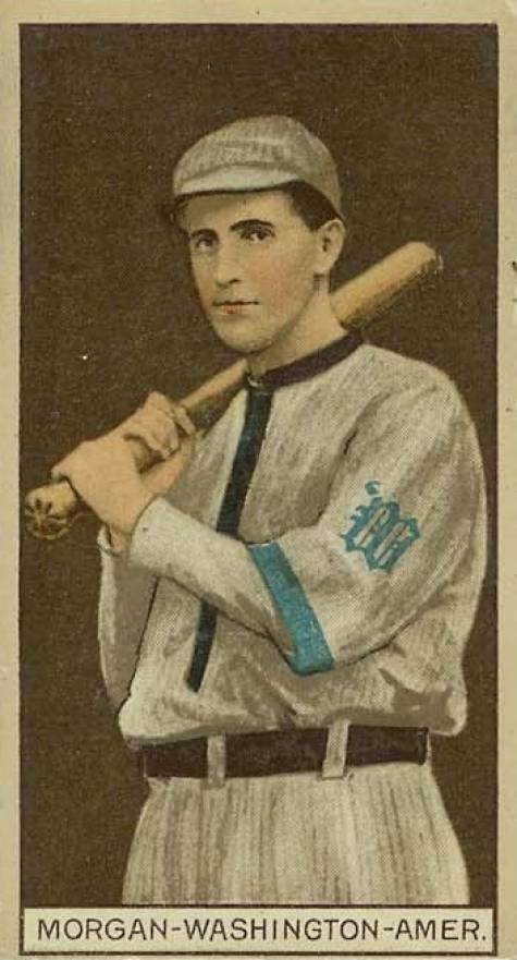 1912 Brown Backgrounds Common back Ray Morgan # Baseball Card
