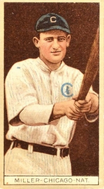 1912 Brown Backgrounds Common back Ward Miller # Baseball Card