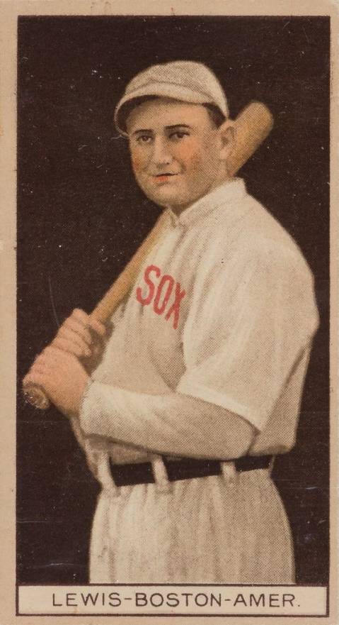 1912 Brown Backgrounds Common back Duffy Lewis # Baseball Card