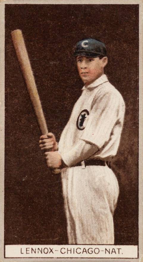 1912 Brown Backgrounds Common back Edgar Lennox # Baseball Card