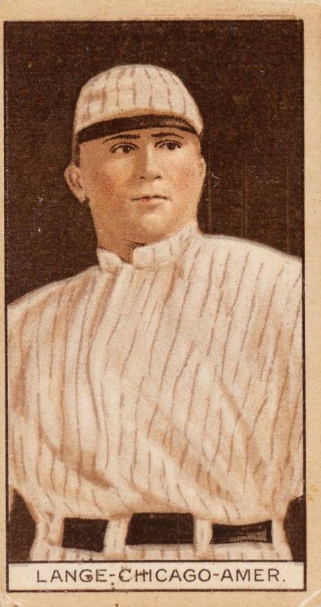 1912 Brown Backgrounds Common back LANGE-CHICAGO-AMER. # Baseball Card