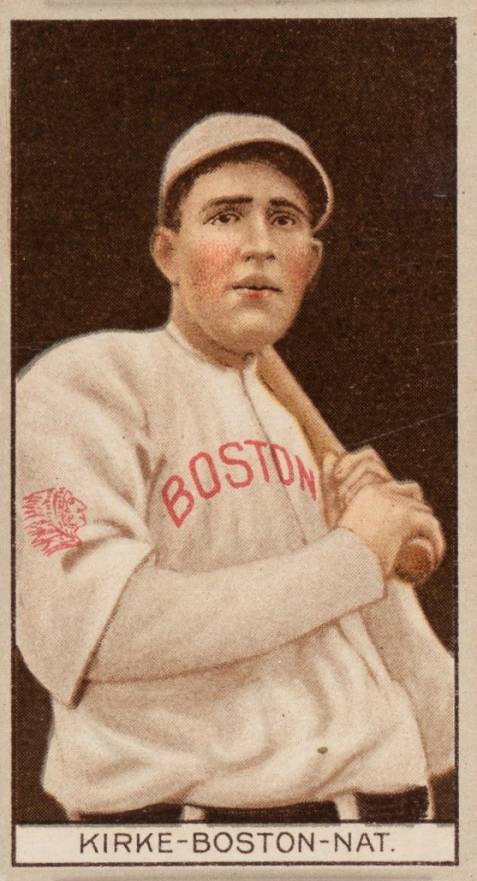 1912 Brown Backgrounds Common back Jay Kirke # Baseball Card