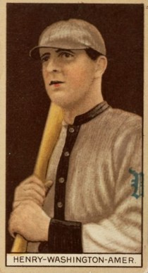 1912 Brown Backgrounds Common back HENRY-WASHINGTON-AMER. # Baseball Card