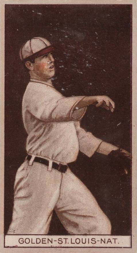 1912 Brown Backgrounds Common back GOLDEN-ST. LOUIS-NAT. # Baseball Card