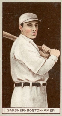 1912 Brown Backgrounds Common back GARDNER-BOSTON-AMER. # Baseball Card