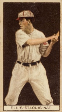 1912 Brown Backgrounds Common back ELLIS-ST. LOUIS-NAT. # Baseball Card