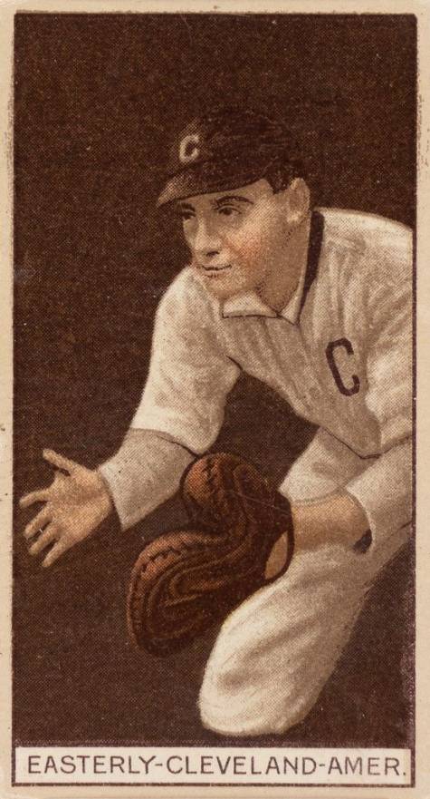 1912 Brown Backgrounds Common back EASTERLEY-CLEVELAND-AMER. # Baseball Card