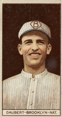 1912 Brown Backgrounds Common back DAUBERT-BROOKLYN-NAT. # Baseball Card