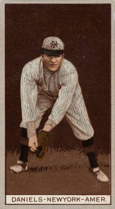 1912 Brown Backgrounds Common back DANIELS-NEWYORK-AMER. # Baseball Card