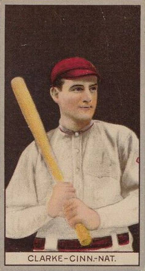 1912 Brown Backgrounds Common back CLARKE-CINN.-NAT. # Baseball Card