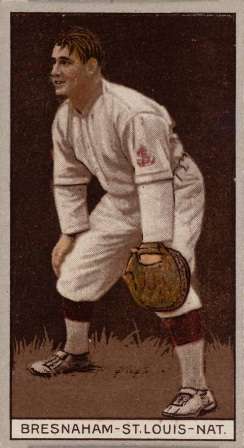 1912 Brown Backgrounds Common back BRESNAHAM-ST. LOUIS-NAT. # Baseball Card