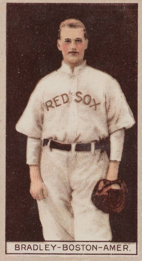 1912 Brown Backgrounds Common back BRADLEY-BOSTON-AMER. # Baseball Card