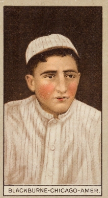 1912 Brown Backgrounds Common back BLACKBURNE-CHICAGO-AMER. # Baseball Card