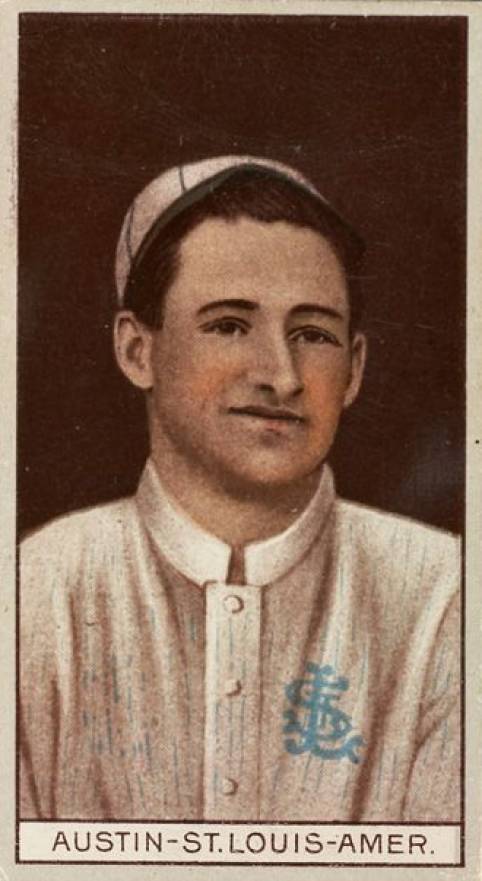 1912 Brown Backgrounds Common back AUSTIN-ST. LOUIS-AMER. #4 Baseball Card