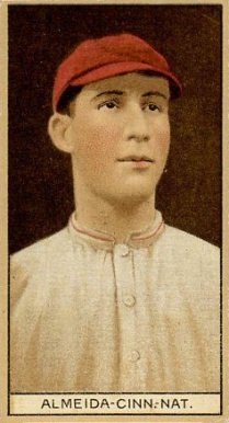 1912 Brown Backgrounds Common back ALMEIDA-CINN.-NAT. # Baseball Card